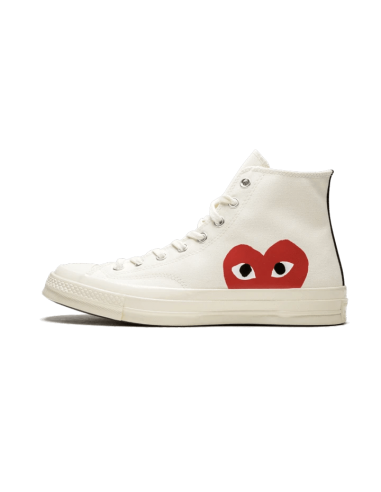 Chuck Taylor All-Star 70s Hi Comme des Garçons PLAY White pas chere