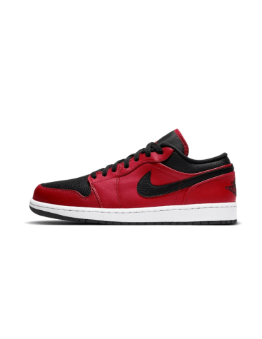 Air Jordan 1 Low Reverse Bred Pebbled Swoosh 2023