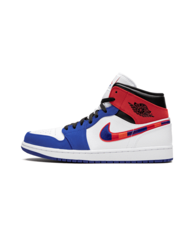 Air Jordan 1 Mid Multicolor Swoosh le des métaux précieux