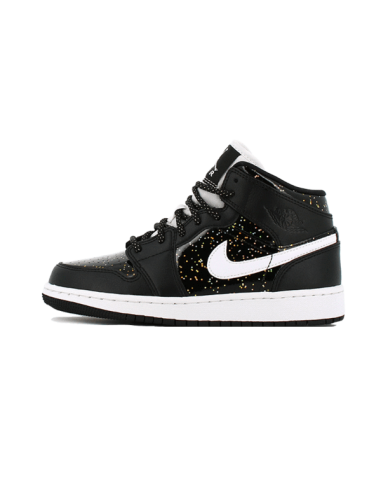 Air Jordan 1 Mid Black Speckle en linge