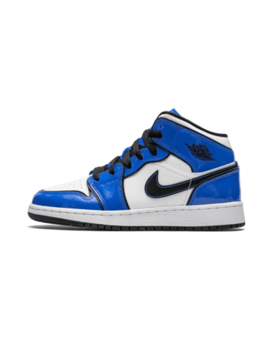 Air Jordan 1 Mid Signal Blue brillant des détails fins