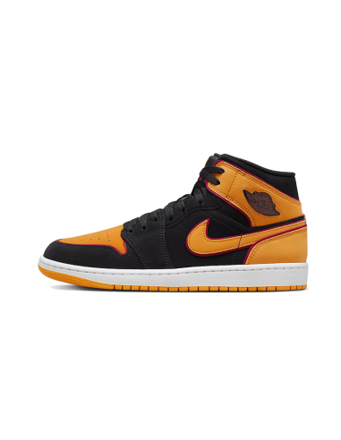 Air Jordan 1 Mid Fat Tongue Black Orange Par le système avancé 