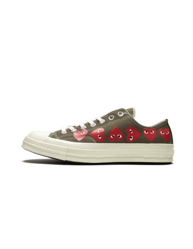 Chuck Taylor All-Star 70s Ox Comme des Garçons PLAY Multi Heart Green offre 